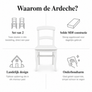 Dining room chair Ardeche White 88 x 43 x 49 cm