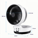Ventilateur de table Coolboy Trend 25 cm - Ventilateur avec télécommande | 3 vitesses, minuterie 7 heures et oscillation à 180 degrés