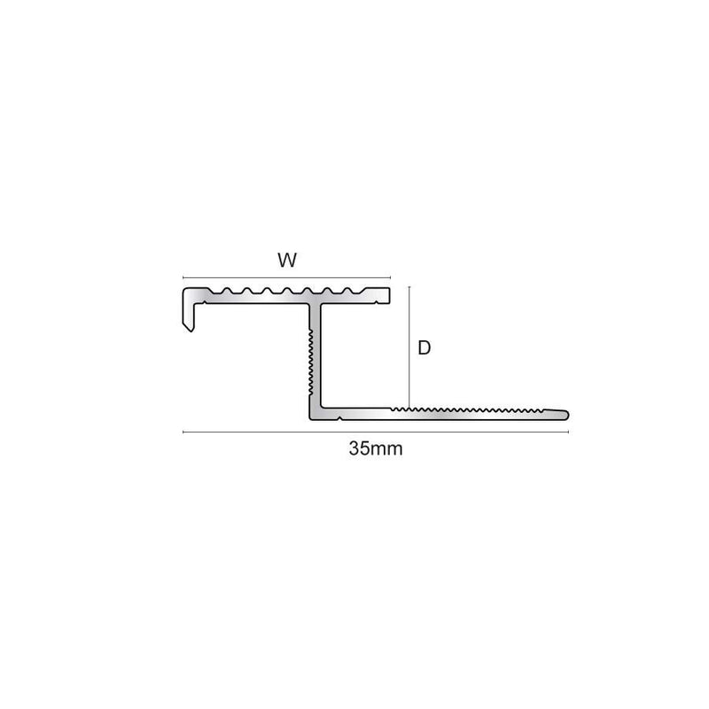 Tile profile Quadrant Matt Silver Aluminum 12 mm 270 cm NLT128.81 by Genesis