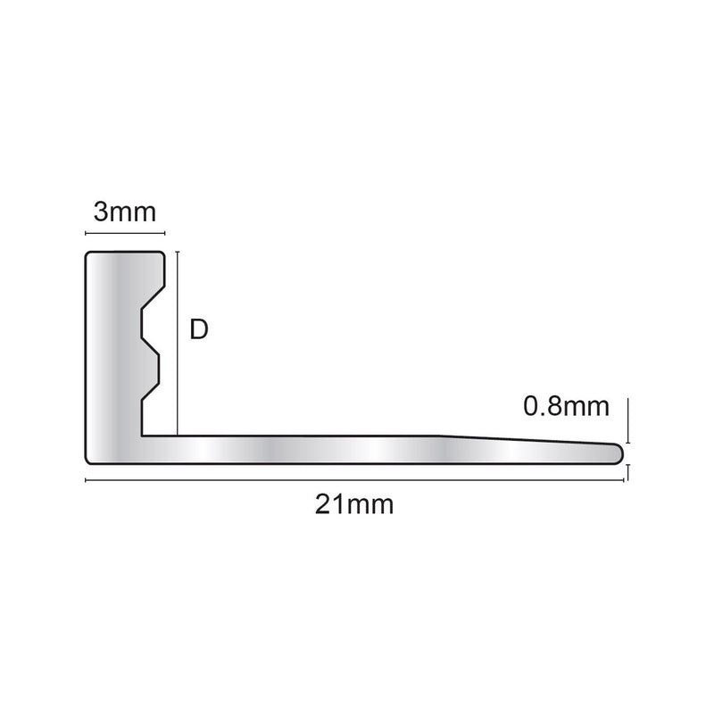 Tegelprofiel Vierkant Zandkleur Aluminium 10 mm 270 cm ESA107.425 by Genesis