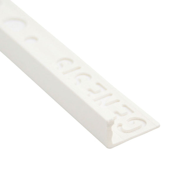 Tile profile Straight White PVC 12 mm 250 cm ESP120.01 by Genesis