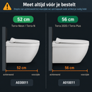 Wc bril Terra Slimline softclose A010011 - 56 cm diep