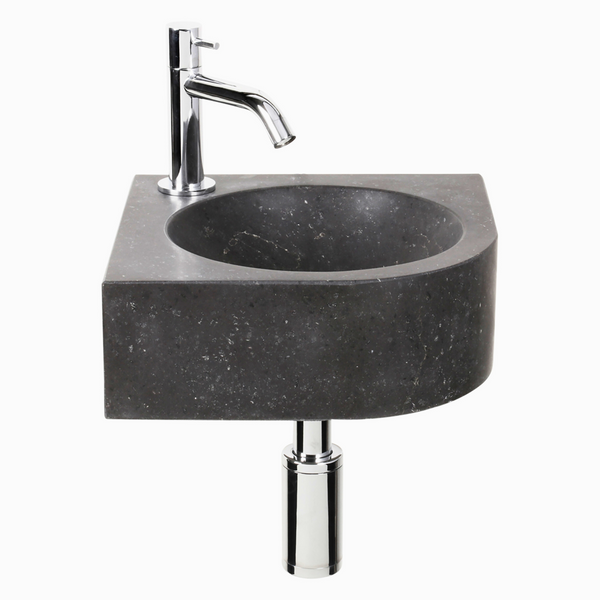 Viktor bluestone fountain set with chrome siphon and tap