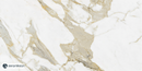 Carrelage de sol Gold Calacatta Blanc 60x120 cm Rectangulaire – Porcelaine Lappato Rectifié – Aspect marbre