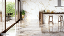 Carrelage de sol Gold Calacatta Blanc 60x120 cm Rectangulaire – Porcelaine Lappato Rectifié – Aspect marbre