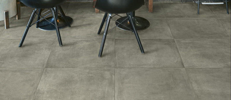 Carrelage de sol Leida Taupe 60x60 cm Carré - Porcelaine Mat Rectifié - Aspect Béton Antidérapant R9