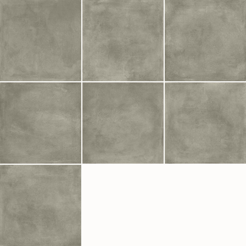 Carrelage de sol Leida Taupe 60x60 cm Carré - Porcelaine Mat Rectifié - Aspect Béton Antidérapant R9