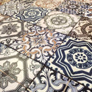 Carrelage de sol Nikea Sephia Gris 20x20 cm Carré - Porcelaine Mat - Motif Victorien et Marocain R10