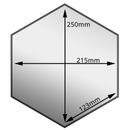 Floor tile Stream Black Hexa 20x20 cm