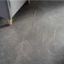 Carrelage de sol Aran gris foncé 60 x 60 cm carré – Grès cérame rectifié mat R9 – Aspect marbre