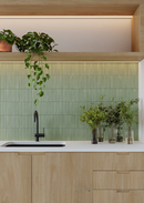 Wandtegel Deco Lingot Mint 32x62,5 cm Rechthoek – Porselein Zijdeglans – Zachte Mintgroene Tint