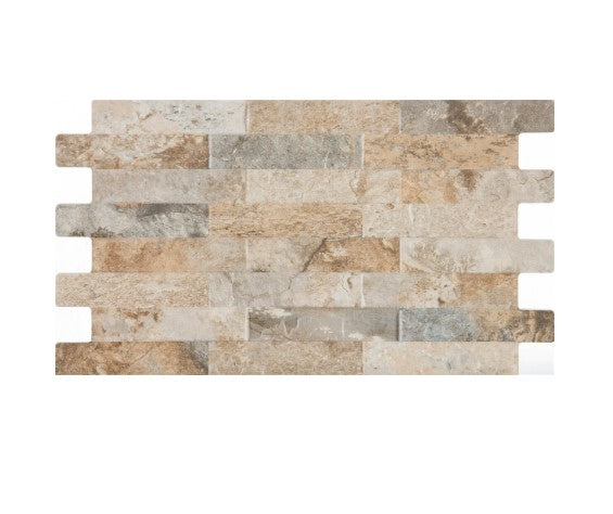 Wall tile Farilya interlock grey-cream 25 x 45 cm