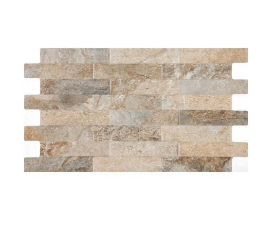 Wall tile Farilya interlock grey-cream 25 x 45 cm