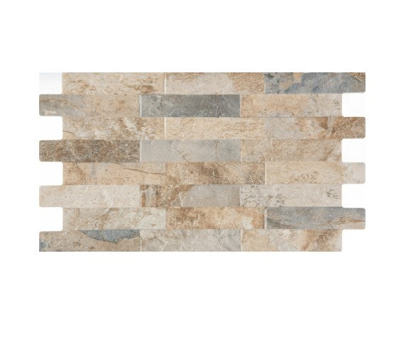 Wandtegel Farilya interlock grey-creme 25x45 cm