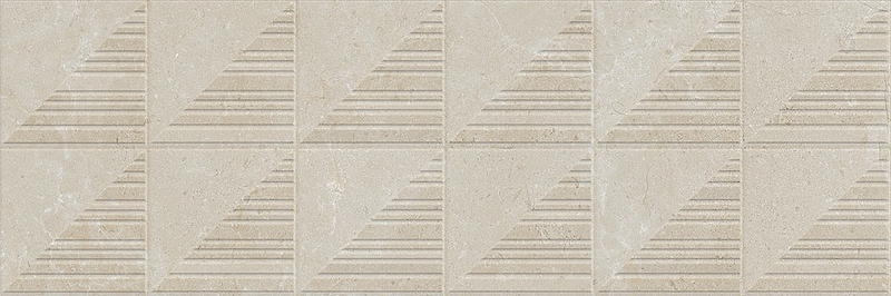 Carrelage mural Hauteville Carved Cream Decor 25x75 cm