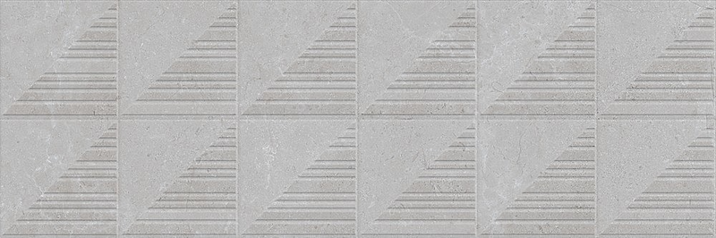 Carrelage mural Hauteville Décor Carved Gris 25x75 cm