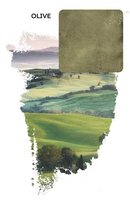 Wandtegel Monpelli Olive Mix 6,5x29,8 cm Rechthoek – Keramiek Glans Gerectificeerd – Olijfgroene Tinten