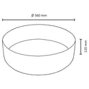 Vasque à poser en céramique blanche Rond 36x36x12 cm par L'Aqua®