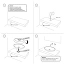 Vasque à poser en céramique blanche Rond 36x36x12 cm par L'Aqua®