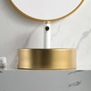 Vasque à poser en céramique Or mat de Rond 36x36x12 cm par L'Aqua®
