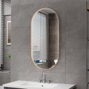 Miroir LED Ovale Aloni Avalo 50x100 cm Bronze Marron