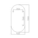 ALONI AVALO LED SPIEGEL - 50X100CM - GUNMETAL