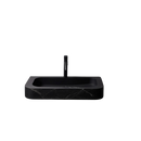 Ensemble complet de fontaine Matsu en pierre naturelle noire avec robinet et bonde noir mat par L'Aqua®