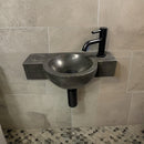 Fonteinset Fynn hardsteen met sifon en Zwarte kraan -