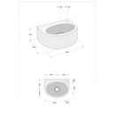 Complete Fonteinset Parijs Keramisch Wit met Chroom Kraan en Afvoerset (30x22x11 cm) by L'Aqua®