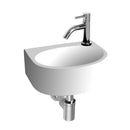 Complete Fonteinset Gustav Keramisch Wit met Chroom Kraan en Afvoerset by L'Aqua®