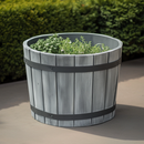 Jardinière ronde S Tub Lignum Acacia FSC 37 x 26 cm gris brossé
