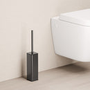 Freestanding toilet brush holder, gun metal