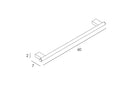 Towel rack Tomo 60cm Copper