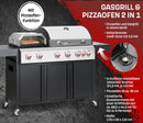 Landmann 2-in-1 GasBBQ & pizza-oven 2,5 - 3,6 kW - Gas