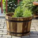 Jardinière ronde S Tub Lignum Acacia FSC 37 x 26 cm Naturel