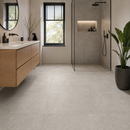 New Tiles Etna Gris 100 x 100 cm in moderne badkamer met inloopdouche