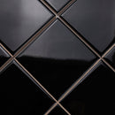 Wall tile Black 10x10 cm gloss