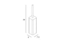Freestanding Copper Toilet Brush Holder