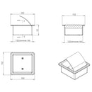 Porte-rouleau de papier toilette encastrable en acier inoxydable blanc mat de L'Aqua®