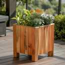 Square planter L Lignum Acacia FSC 50 x 50 cm Natural oiled