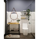 Badmeubel Black & Oak 80 - incl 1x waskom ovaal -