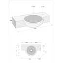 Fonteinset Julie L’aqua Keramisch met Geborsteld nikkel