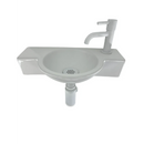 Fonteinset Julie wit L’aqua Keramisch met Mat wit kraan en