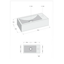 Fonteinset Kaya L’aqua Keramisch met Geborsteld nikkel kraan