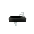 Fonteinset Oskar L’aqua Hardsteen met Mat wit kraan en sifon