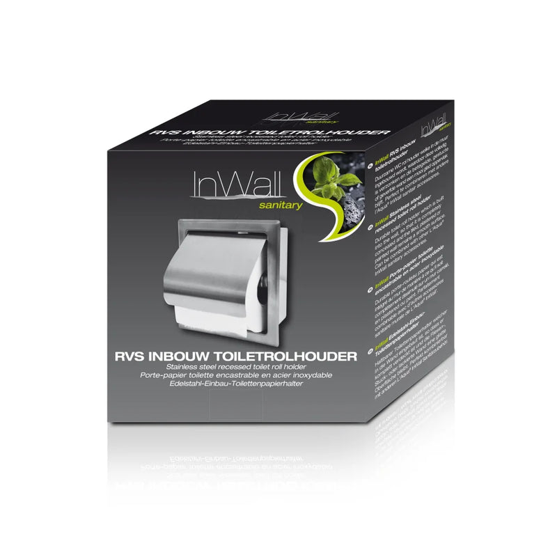 Inbouw toiletrolhouder RVS - Toilet accessoires