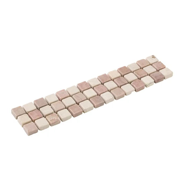 Listello Mozaiek Rose Keramiek 5 x 23,5 cm créme-roze -