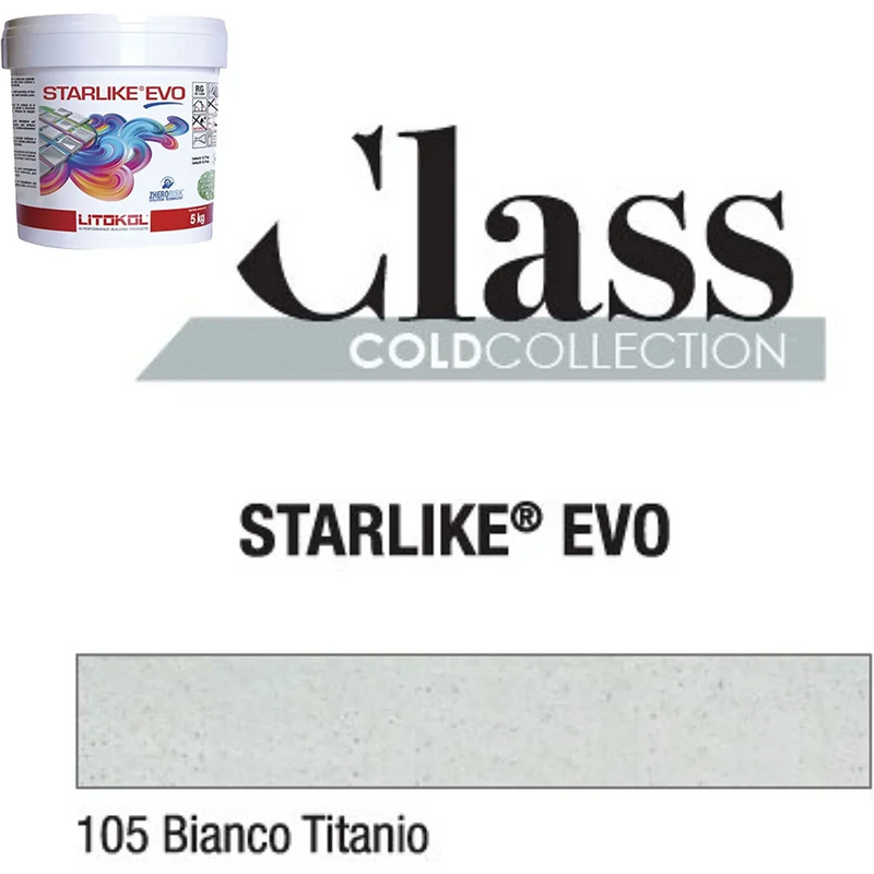 Litokol STARLIKE® EVO 105 Bianco titanio 5 kg - Voegmiddel