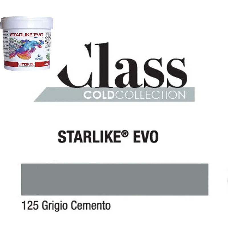 Litokol STARLIKE® EVO 125 Grigio cemento 2,5 kg - Voegmiddel