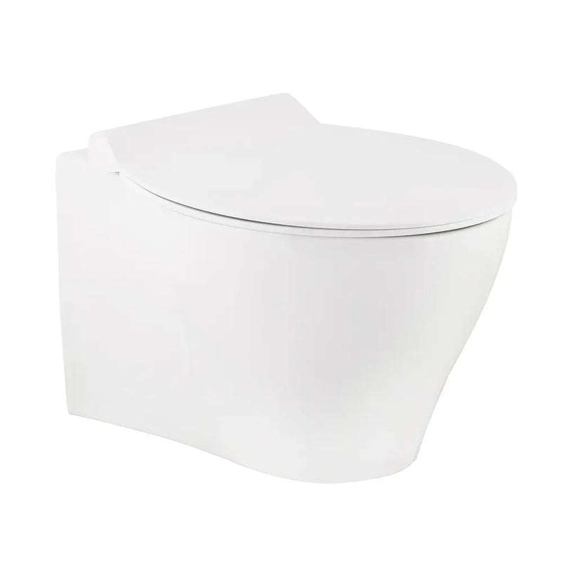 Randloze hangtoilet WC Volcano Wit rim out of wall met soft